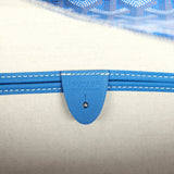 Goyard Goyardine Canvas Sky Blue Artois MM Tote Palladium Hardware