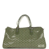 Goyard Boston 50 Bag Khaki Goyardine Canvas & Cervon Calfskin Palladium Hardware