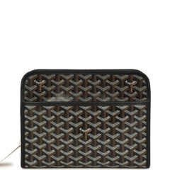 Goyard Goyardine Canvas Black Jouvence MM Toiletry Bag Palladium Hardware
