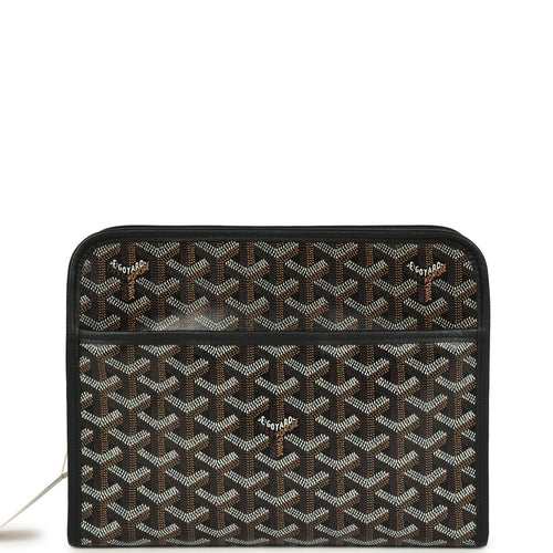 Goyard Goyardine Canvas Black Jouvence MM Toiletry Bag Palladium Hardware