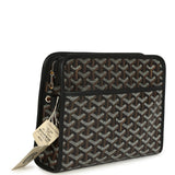 Goyard Goyardine Canvas Black Jouvence MM Toiletry Bag Palladium Hardware