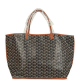 Goyard Goyardine Canvas Black and Brown Anjou GM Tote Bag Palladium Hardware - Thumbnail View 4