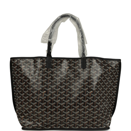 Goyard Anjou PM Black Goyardine Canvas Palladium Hardware
