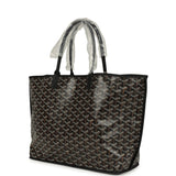 Goyard Anjou PM Black Goyardine Canvas Palladium Hardware