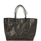 Goyard Anjou PM Black Goyardine Canvas Palladium Hardware