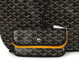 Goyard Anjou PM Black Goyardine Canvas Palladium Hardware