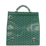 Goyard Saint Léger Backpack Green Goyardine Canvas Palladium Hardware