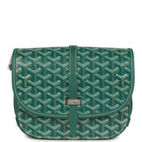 Goyard Goyardine Green Belvedere PM Palladium Hardware