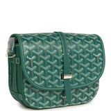 Goyard Goyardine Green Belvedere PM Palladium Hardware