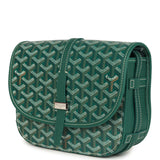 Goyard Goyardine Green Belvedere PM Palladium Hardware