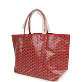 Goyard Goyardine Red Saint Louis GM Tote Bag Palladium Hardware