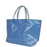 Goyard Goyardine Sky Blue Saint Louis GM Tote Bag Palladium Hardware - Thumbnail View 5