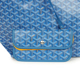 Goyard Goyardine Sky Blue Saint Louis GM Tote Bag Palladium Hardware - Thumbnail View 6