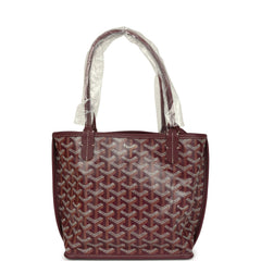 Goyard Goyardine Burgundy Anjou Mini Bag Palladium Hardware