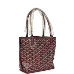 Goyard Goyardine Burgundy Anjou Mini Bag Palladium Hardware