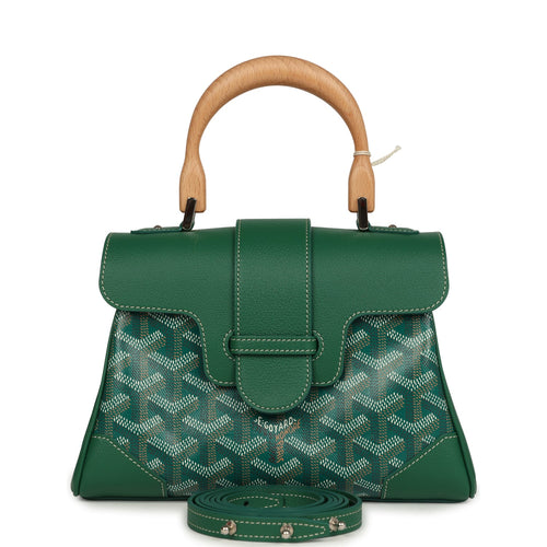 Goyard Saigon Souple Mini Bag Green Goyardine Palladium Hardware