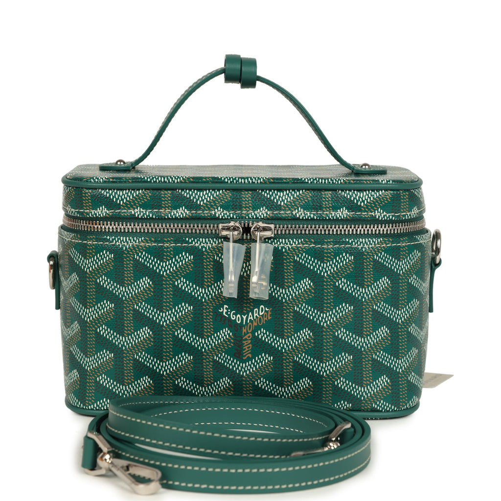 Goyard Goyardine Canvas Green Mini Muse Vanity Bag Palladium Hardware