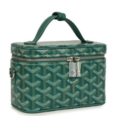 Goyard Goyardine Canvas Green Mini Muse Vanity Bag Palladium Hardware
