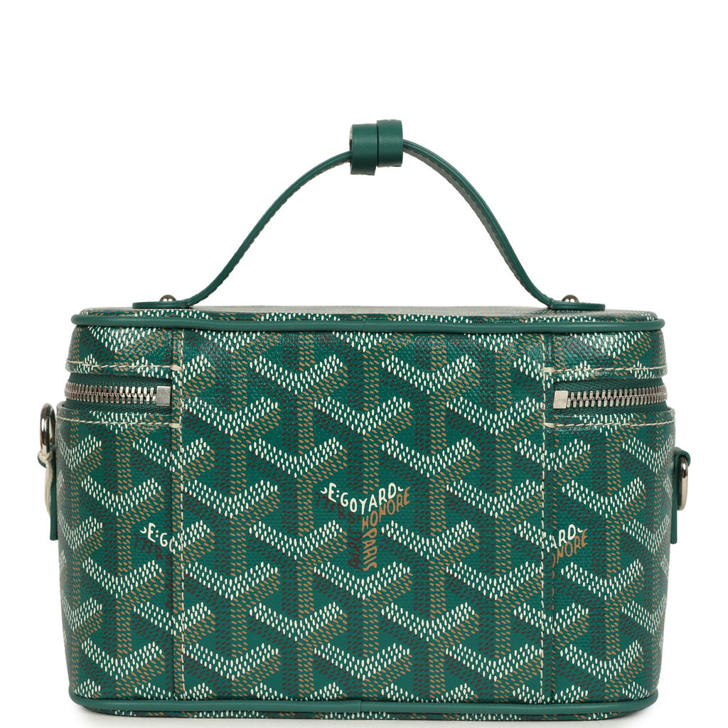 Goyard Goyardine Canvas Green Mini Muse Vanity Bag Palladium Hardware