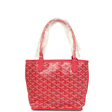 Goyard Goyardine Canvas Fuchsia Anjou Mini Tote Palladium Hardware