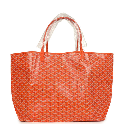 Goyard Goyardine Orange Saint Louis GM Tote Bag Palladium Hardware
