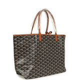Goyard Goyardine Black and Brown Saint Louis PM Tote Bag Palladium Hardware
