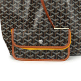 Goyard Goyardine Black and Brown Saint Louis PM Tote Bag Palladium Hardware