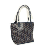 Goyard Goyardine Anjou Navy Blue Mini Bag Palladium Hardware