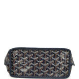 Goyard Goyardine Anjou Navy Blue Mini Bag Palladium Hardware