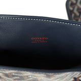Goyard Goyardine Anjou Navy Blue Mini Bag Palladium Hardware