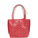 Goyard Goyardine Canvas Fuchsia Anjou Mini Tote Palladium Hardware - Thumbnail View 4
