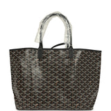 Goyard Goyardine Black Saint Louis PM Tote Bag Palladium Hardware