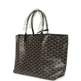 Goyard Goyardine Black Saint Louis PM Tote Bag Palladium Hardware