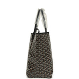 Goyard Goyardine Black Saint Louis PM Tote Bag Palladium Hardware