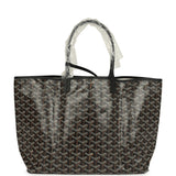 Goyard Goyardine Black Saint Louis PM Tote Bag Palladium Hardware