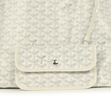 Goyard Goyardine Canvas White Saint Louis GM Tote Palladium Hardware