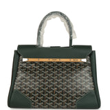 Goyard Saigon Tote Dark Green Goyardine Canvas Palladium Hardware