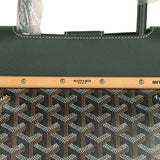 Goyard Saigon Tote Dark Green Goyardine Canvas Palladium Hardware