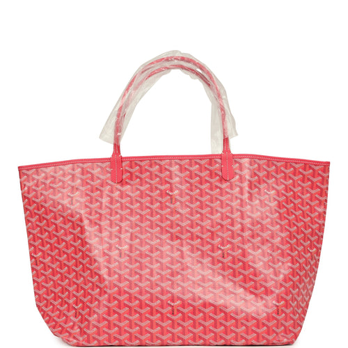 Goyard Goyardine Fuchsia Saint Louis GM Tote Bag Palladium Hardware