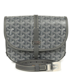 Goyard Goyardine Grey Belvedere PM Bag Palladium Hardware