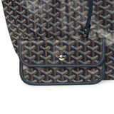 Goyard Goyardine Navy Saint Louis GM Tote Bag Palladium Hardware
