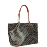 Goyard Goyardine Black and Brown Artois MM Palladium Hardware