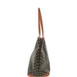 Goyard Goyardine Black and Brown Artois MM Palladium Hardware
