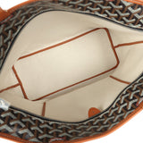 Goyard Goyardine Black and Brown Artois MM Palladium Hardware