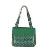 Goyard Coursier Messenger Bag Green Goyardine Canvas & Chevroches Calfskin Palladium Hardware