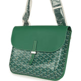 Goyard Coursier Messenger Bag Green Goyardine Canvas & Chevroches Calfskin Palladium Hardware