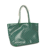 Goyard Goyardine Green Artois MM Tote Palladium Hardware