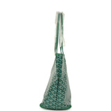 Goyard Goyardine Green Artois MM Tote Palladium Hardware