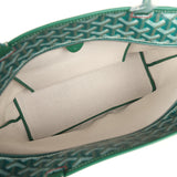 Goyard Goyardine Green Artois MM Tote Palladium Hardware