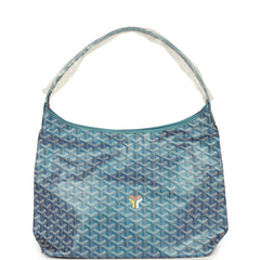 Goyard Goyardine Pearly Blue Boheme Hobo Bag Palladium Hardware